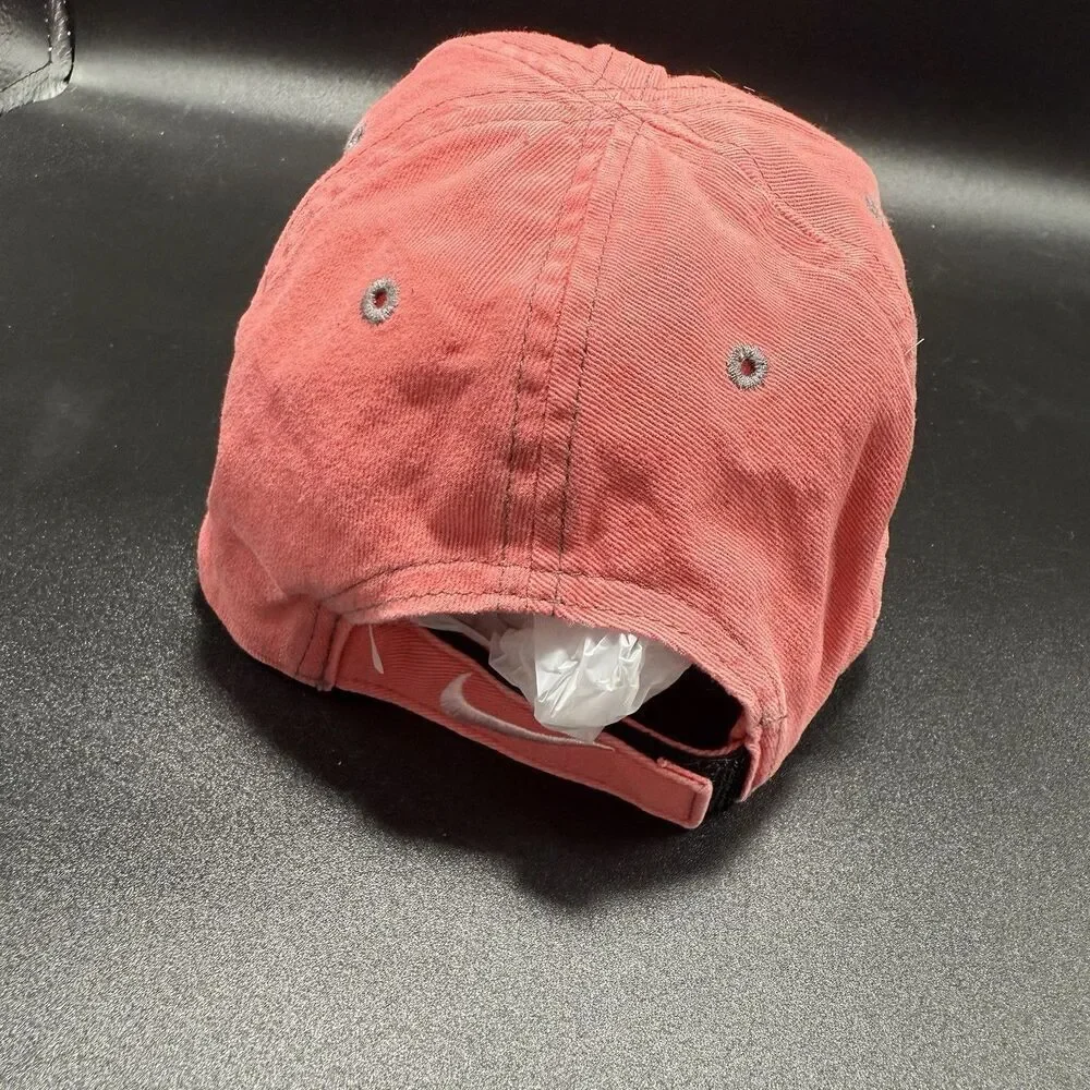 Nike Hat Cap CHild Girls Adjustable Solid Pink Hook Loop